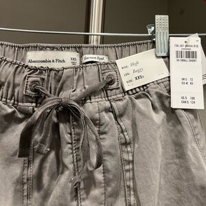 Abercrombie Chic Gray Cargo Pants with Zippers
